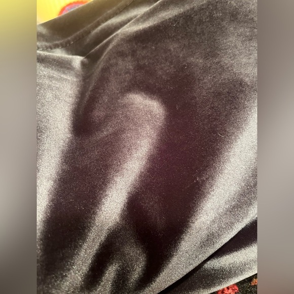 Zara Charcoal Velvet pants women’s Medium cute sweat pants lounge cozy glam - Picture 8 of 8